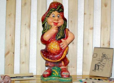 Гном девочка-клубничка