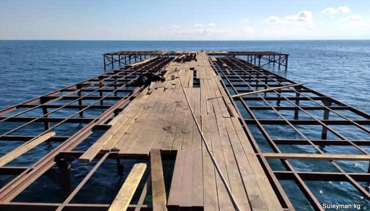 Строительство пирсов Иссык-Куль, Чолпон-Ата, Балыкчы.