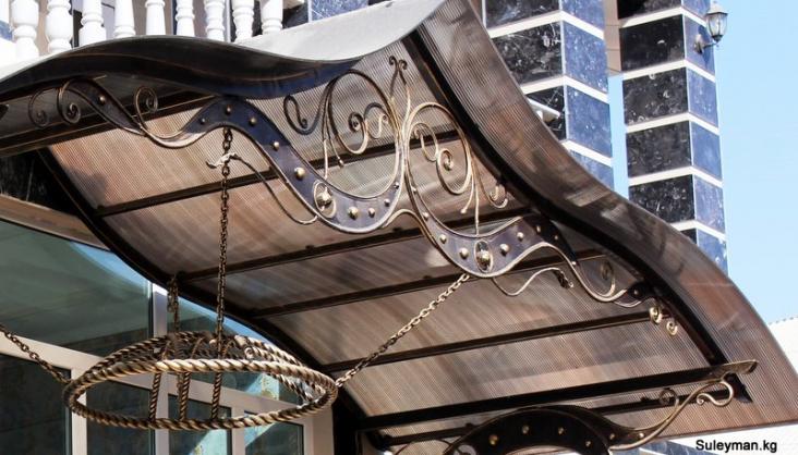 Кованый козырек заказать кыргызстан.