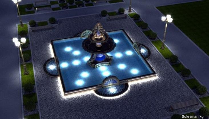 Заказать фонтан Кыргызстан Бишкек Балыкчы.