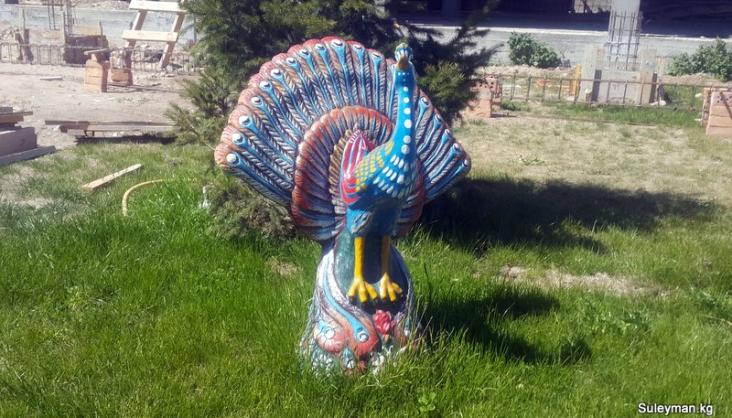 Скульптура павлина купить в Бишкеке и Балыкчы